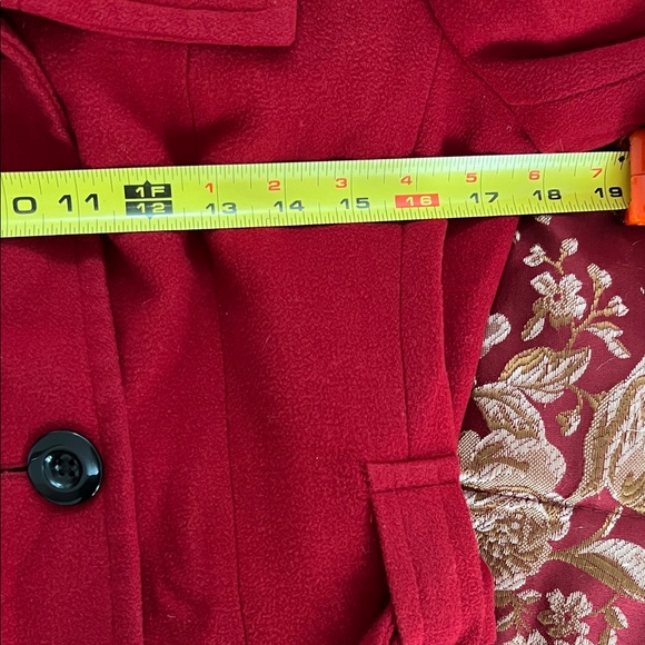 Kenneth Cole Reaction Vibrant Red Trench Coat - Picture 7 of 7